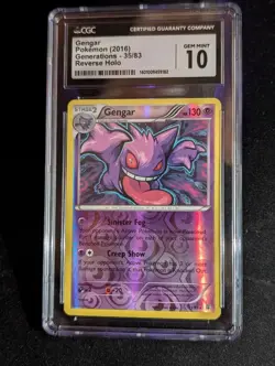 Gengar 35/83 Generations 2016 CGC 10 Gem Mint Reverse Holo Pokemon Card - Image 1