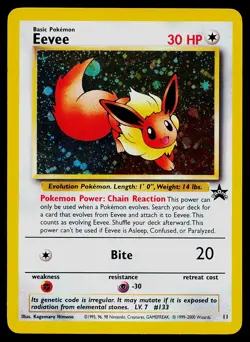 Pokemon Card Eevee 11 Wizards Black Star Promo Holo - Image 1