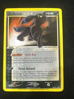Pokemon Umbreon Holo Rare 70HP Feint Attack Card 17/17 2022 No Reserve - Image 1