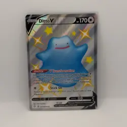 Pokemon TCG Ditto V Shiny Rare Holo SV118/SV122 NM - Image 1