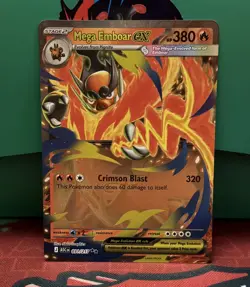 MEGA EMBOAR EX DOUBLE RARE 031/217 NM POKEMON ascended heroes - Image 1