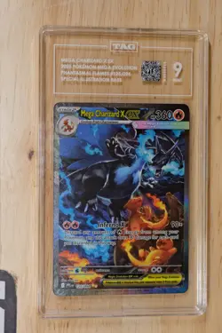 MEGA CHARIZARD X EX 125/094 SPECIAL ILLUSTRATION RARE POKEMON TAG 9 MINT - Image 1