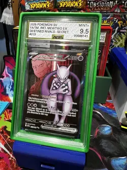 Pokemon TCG Team Rocket's Mewtwo EX Sv10 Destined Rivals 213 Secret Rare AGS 9.5 - Image 1