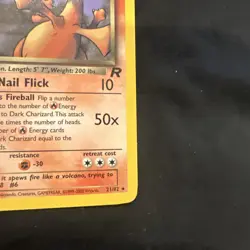 Dark Charizard 21/82 Team Rocket 2000 Regular Pokemon Non Holo TCG - Image 4