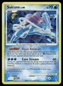 SUICUNE 19/132 HOLO RARE SECRET WONDERS POKEMON MODERATELY PLAYED - Image 1