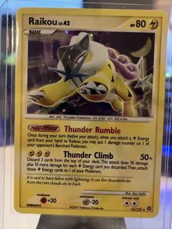 Pokemon TCG Raikou Secret Wonders 16/132 Holo Holo Rare LP - Image 1