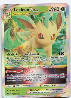Leafeon VSTAR 014/159 Ultra Rare Holo Crown Zenith NM Pokemon - Image 1