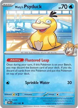 MISTY'S PSYDUCK 045/182 UNCOMMON DESTINED RIVALS POKEMON NEAR MINT - Image 1