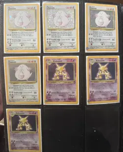 Pokemon Base Set 1&2 Chansey, Alakazam lot (7) - Image 1