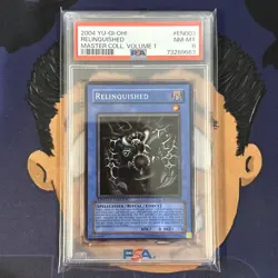 PSA 8 NEAR MINT 2004 YU-GI-Oh! Master Collection Volume 1 RELINQUISHED EN003 - Image 2