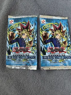 Konami Yugioh Card Game Legend of­ Blue Eyes White Dragon- 2 Booster Packs New - Image 1
