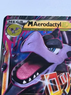 Mega M Aerodactyl EX Pokemon Card Holo Ultra Rare XY98 Black Star Promo - MP - Image 4