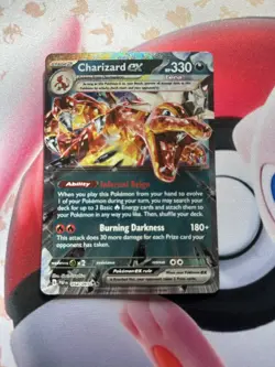 Charizard EX 054/091 Paldean Fates Tera Holo NM/Mint Pokemon Card - Image 1