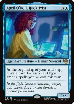 x1 April O'Neil, Hacktivist (0029) R MTG Teenage Mutant Ninja Turtles M/NM, Engl - Image 1
