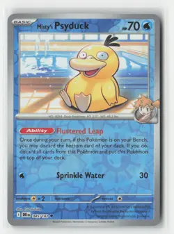 Misty's Psyduck 045/182 Uncommon Destined Rivals Pokemon Reverse Holo Near Mint - Image 1