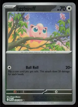 Jigglypuff 076/094 Common Phantasmal Flames Pokemon Reverse Holo Near Mint - Image 1