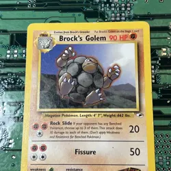 Brock's Golem 20/132 Gym Heroes Rare Pokemon Card Mp - Image 2