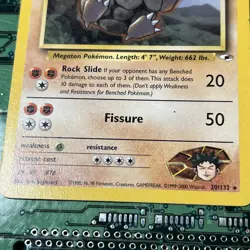 Brock's Golem 20/132 Gym Heroes Rare Pokemon Card Mp - Image 3