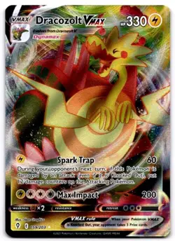 Dracozolt VMAX 059/203 Holo VMAX Rare Evolving Skies Pokemon Near Mint - Image 1