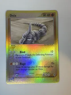 2003 POKEMON EX SANDSTORM 71 ONIX-REVERSE FOIL NM - Image 1
