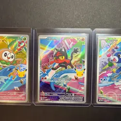 Pokemon First Partner Illustration Collection Series 1 Alolan Starters Promo Set - Image 3