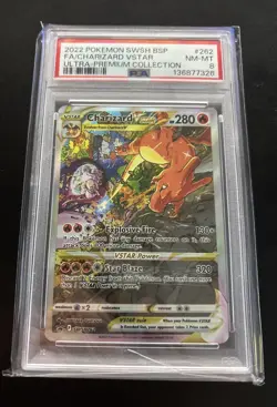 Pokemon TCG Charizard VSTAR SWSH262 Holo Promo Card PSA 8 - Image 1