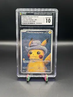 *US SELLER* CGC 10 Pikachu with Grey Felt Hat Pokemon SVP 085 Van Gogh Promo - Image 1
