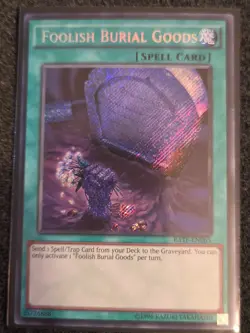 YuGiOh! Foolish Burial Goods RATE-EN065 Secret Rare VLP - Image 1