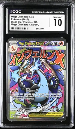 Mega Charizard X ex 023 Promo Holo Pokemon Black Star Promo CGC 10 GEM MINT - Image 1