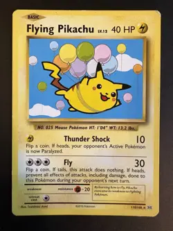 Flying Pikachu 110/108 Pokemon TCG XY Evolutions Secret Rare HP - Image 1