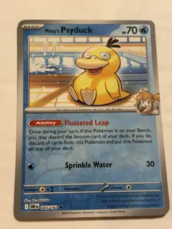 Misty's Psyduck 045/182 SV10 Destined Rivals Reverse Holo Uncommon EN - Image 1