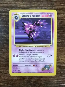 Pokemon Gym Heroes Sabrina's Haunter 58/132 Non Holo NM - Image 1