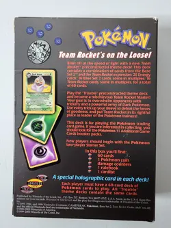 Pokemon Team Rocket TROUBLE Theme Deck Open Box Brand New Unplayed Vintage 2000 - Image 2