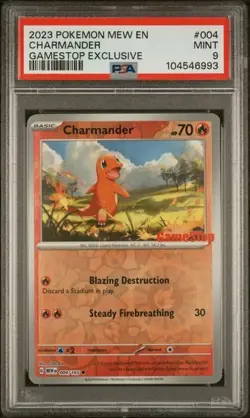 2023 Pokemon Scarlet & Violet 151 GameStop Exclusive Charmander #4 PSA 9 MINT - Image 1