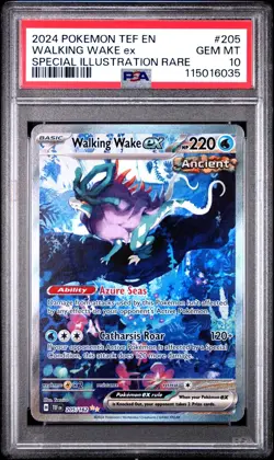 PSA 10 Pokemon Temporal Forces SIR Walking Wake EX 205/162 GEM MINT - Image 1