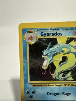 Pokemon Gyarados TCG 6/102 Base Set Holo Rare Moderately Played - Image 2