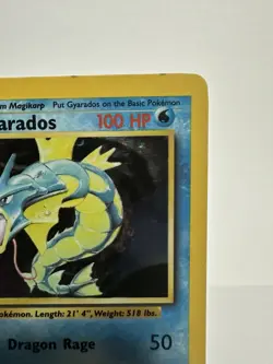Pokemon Gyarados TCG 6/102 Base Set Holo Rare Moderately Played - Image 3