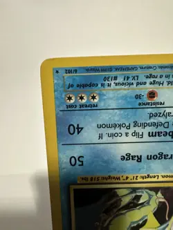 Pokemon Gyarados TCG 6/102 Base Set Holo Rare Moderately Played - Image 4