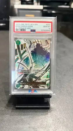 ONE PIECE OP12-ALT ART DEMON AURA NINE-SWORD STYLE DEAD MAN'S GAME PSA 10 GEM MT - Image 1