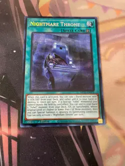 YUGIOH - NIGHTMARE THRONE - SECRET RARE - MP25 - 1ST ED - NM - Image 1