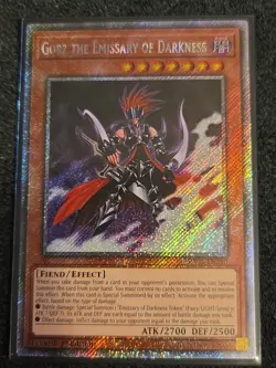 Yugioh Gorz the Emissary of Darkness RA03-EN210 Platinum Secret Rare 1st Ed NM - Image 1