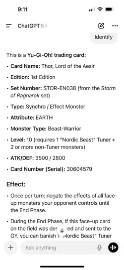 Yugioh Thor, Lord of the Aesir STOR-EN038 Ultra Rare LP - Image 3