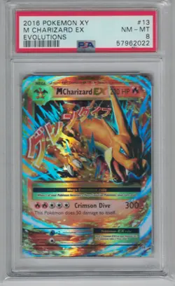 PSA 8 NM-MT M Charizard EX XY Evolutions Holo Pokemon Card 13/108 - Image 1