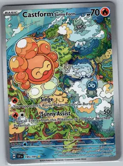 Castform Sunny Form 195/191 - Surging Sparks - Pokemon Card - NM - Image 1