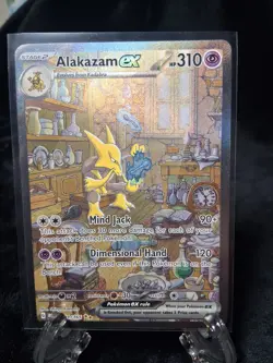 Pokemon Alakazam EX TCG Scarlet Violet-151 Holo Full Art Card 201/165 - Image 1