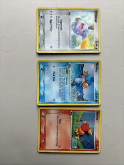 Pokemon TCG EX Crystal Guardians Stamped Common Lot 3 Cards Reverse Holo LP - Image 1