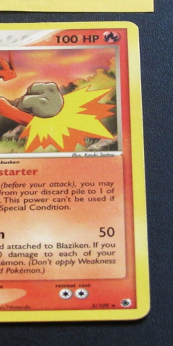 Blaziken Non-Holo 3/109 RARE EX Ruby & Sapphire E-Reader Pokemon Card- LP - Image 3