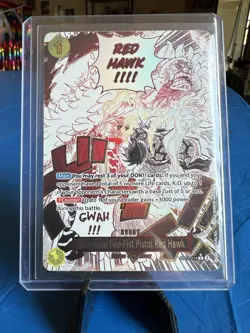 One Piece Card OP11-114 Gum-Gum Fire-Fist Pistol Red Hawk Fist of Divine Speed - Image 1
