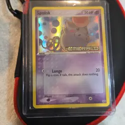 Pokemon TCG Spoink Emerald 66/106 Reverse Holo Common English 50HP Basic 2005 - Image 2