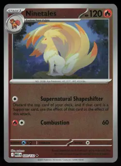 Ninetales 020/132 Uncommon Mega Evolution Pokemon Reverse Holo Near Mint - Image 1